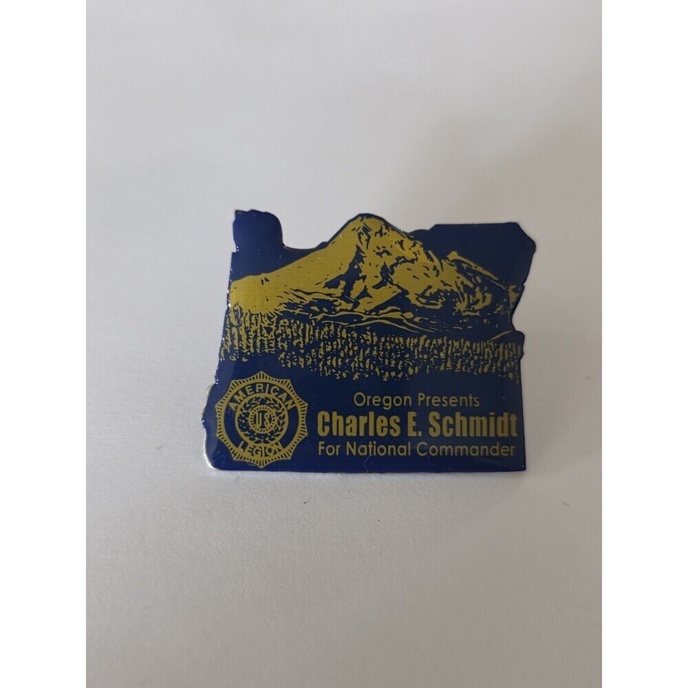 American Legion lapel pin Charles E Schmidt Blue